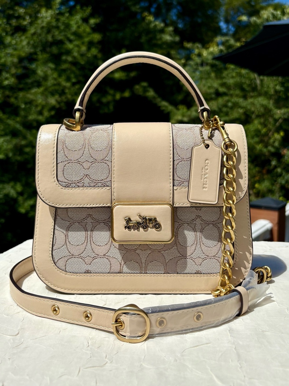 COACH Alie Top Handle Bag In Signature Jacquard C4822